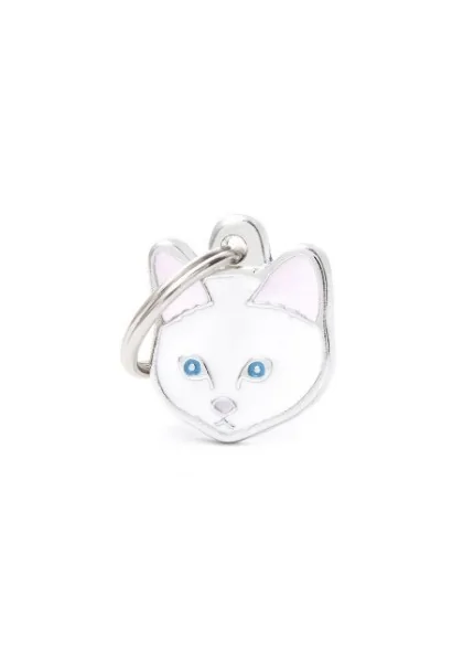 Chapas Gato  Mf36Nwhite Gato Europeo Pelo Corto Blanco Gato