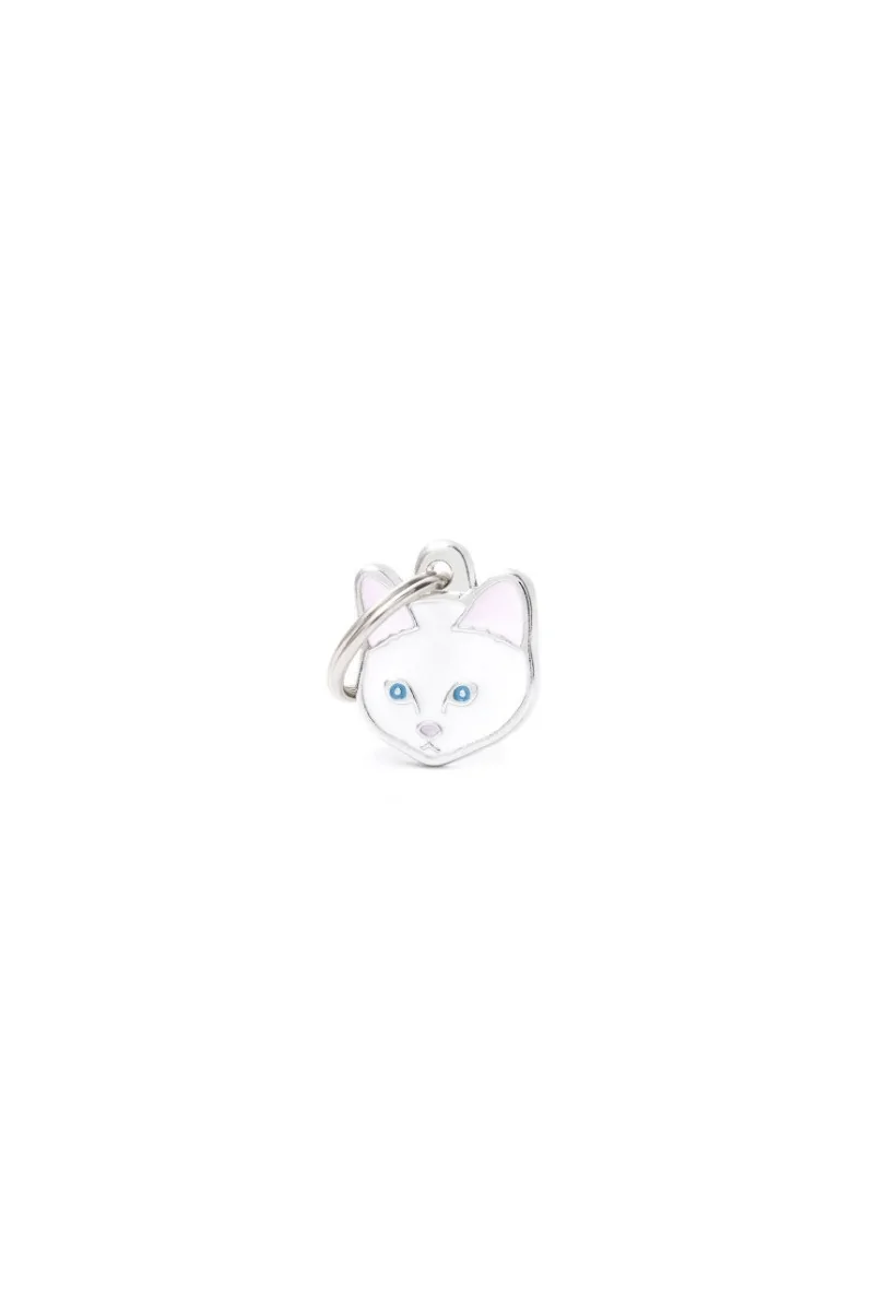 Chapas Gato  Mf36Nwhite Gato Europeo Pelo Corto Blanco Gato