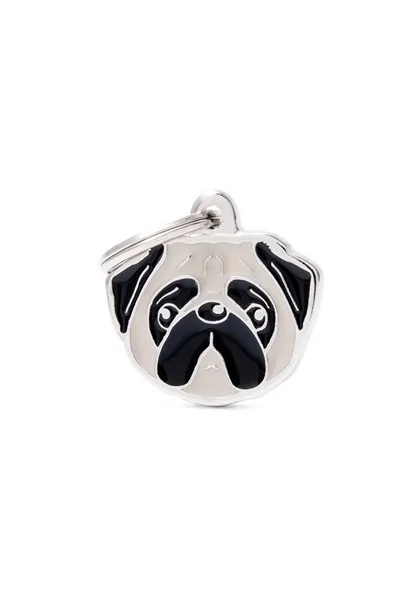 Chapas Perro  Mf18N Pug Gris