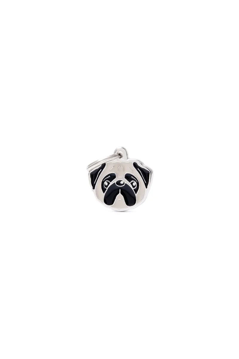 Chapas Perro  Mf18N Pug Gris