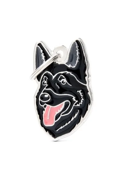 Chapas Perro  Mf14Nblack Pastor Alemán Negro