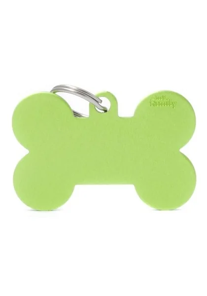 Chapas Perro  MFXL06 Hueso Aluminio XL Verde