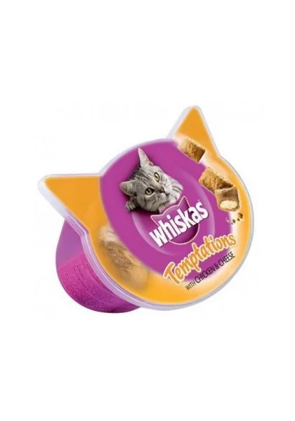 Premio Gato  Whiskas Temptations Pollo y queso 60gr