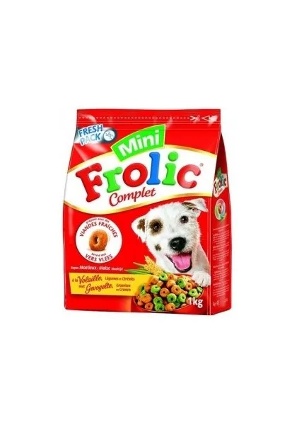 Comida Seca Perro  Frolic Mini Perros Pequeños Aves 1Kg