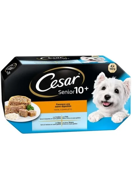 Comida Húmeda Perro Adulto Cesar Multipack Senior 4*150Gr