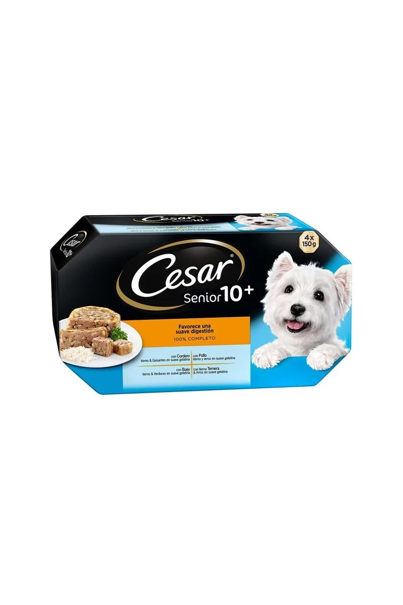 Comida Húmeda Perro Adulto Cesar Multipack Senior 4*150Gr