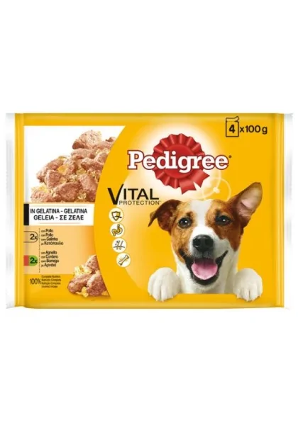 Comida Húmeda Perro Adulto Pedigree Bolsitas 4Pack Pollo y Cordero 4x100