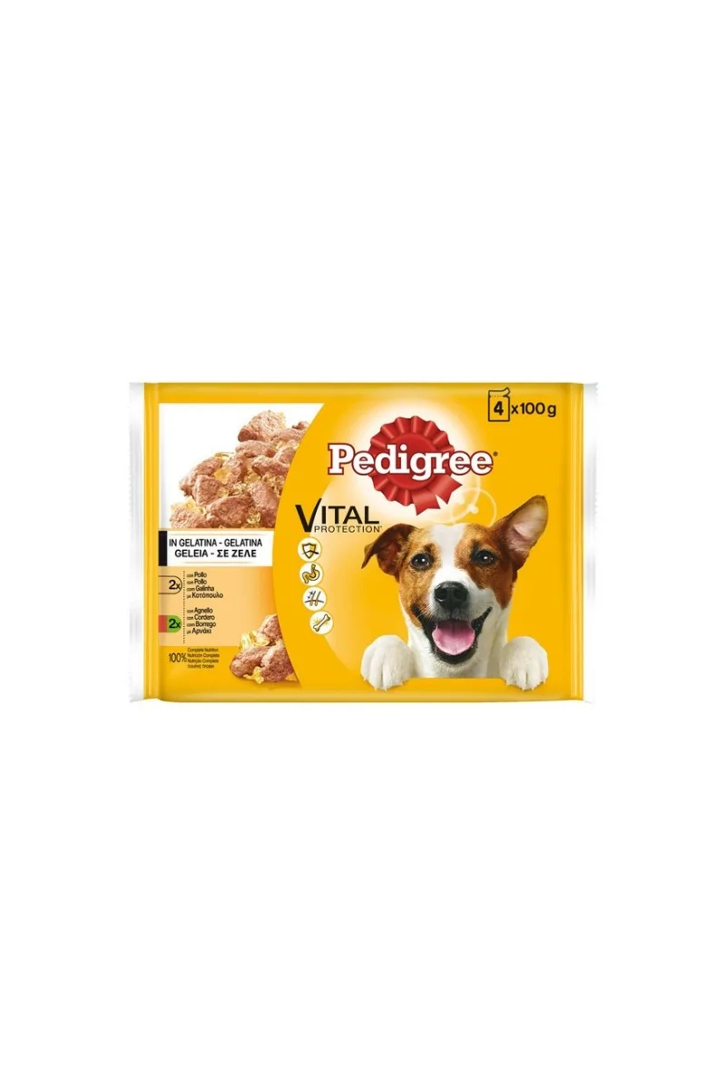 Comida Húmeda Perro Adulto Pedigree Bolsitas 4Pack Pollo y Cordero 4x100