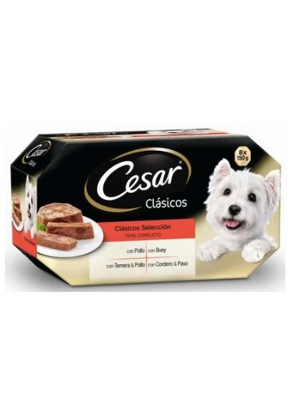 Comida Húmeda Perro Adulto Cesar Multipack 8 Clasicos 8*150