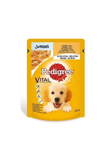 Comida Húmeda Perro  Pedigree Bolsitas 4Pack Junior  Pollo Y Arroz 4x100