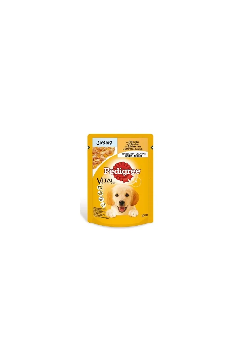 Comida Húmeda Perro  Pedigree Bolsitas 4Pack Junior  Pollo Y Arroz 4x100