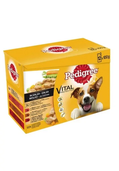 Comida Húmeda Perro Adulto Pedigree Bolsitas 12Pack Salsa Mixto 12x100