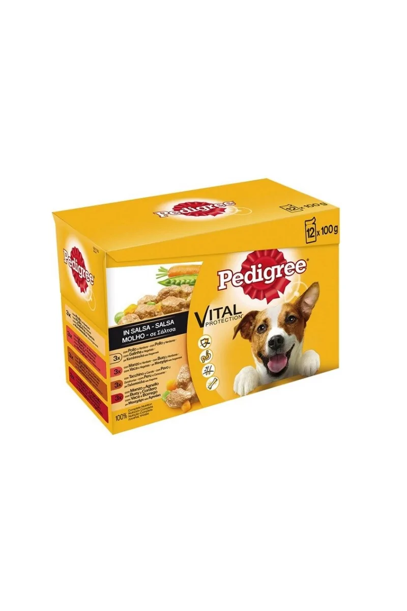 Comida Húmeda Perro Adulto Pedigree Bolsitas 12Pack Salsa Mixto 12x100