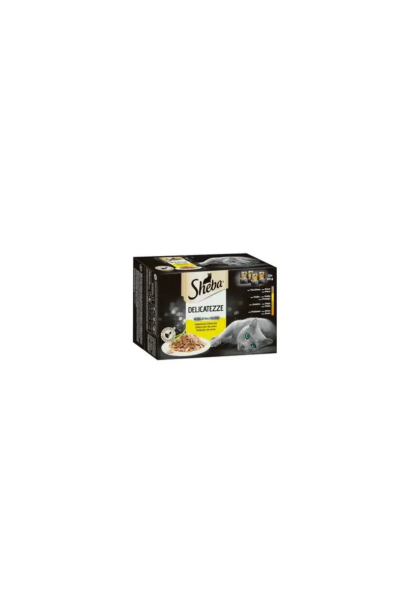 Comida Húmeda Gato Adulto Sheba Multipack Delicatezze Gelatina Aves 12x85gr