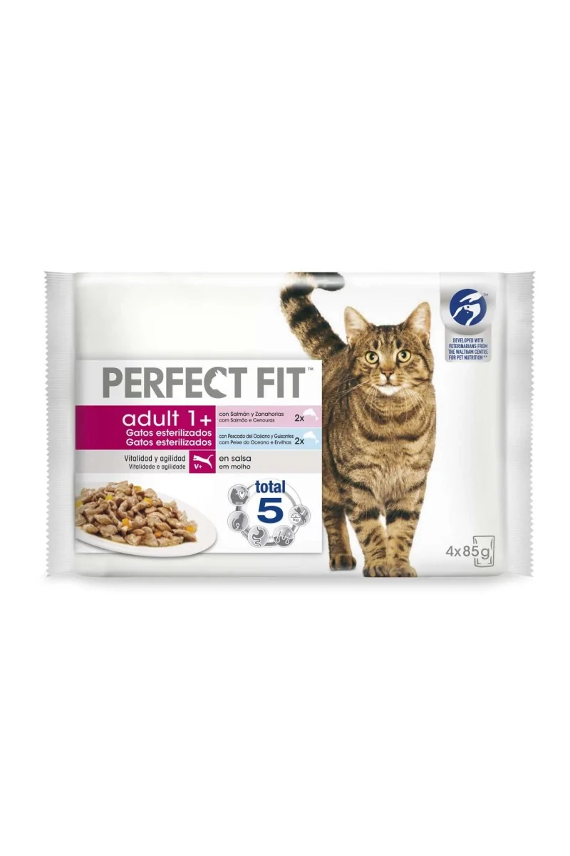 Comida Húmeda Gato Adulto Perfect Fit Pescado 4x85gr