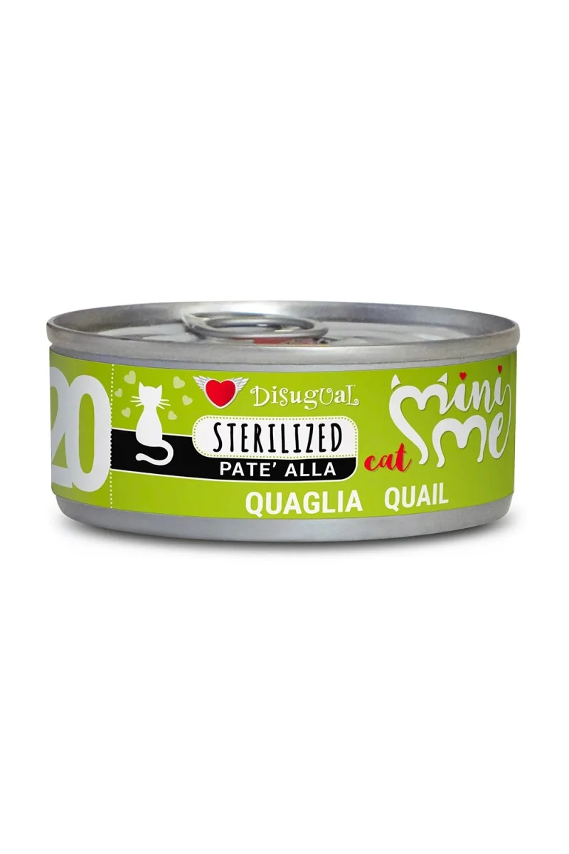 Comida Húmeda Gato Adulto Mini-Me Cat Wet Esterilizado Codorniz 85gr