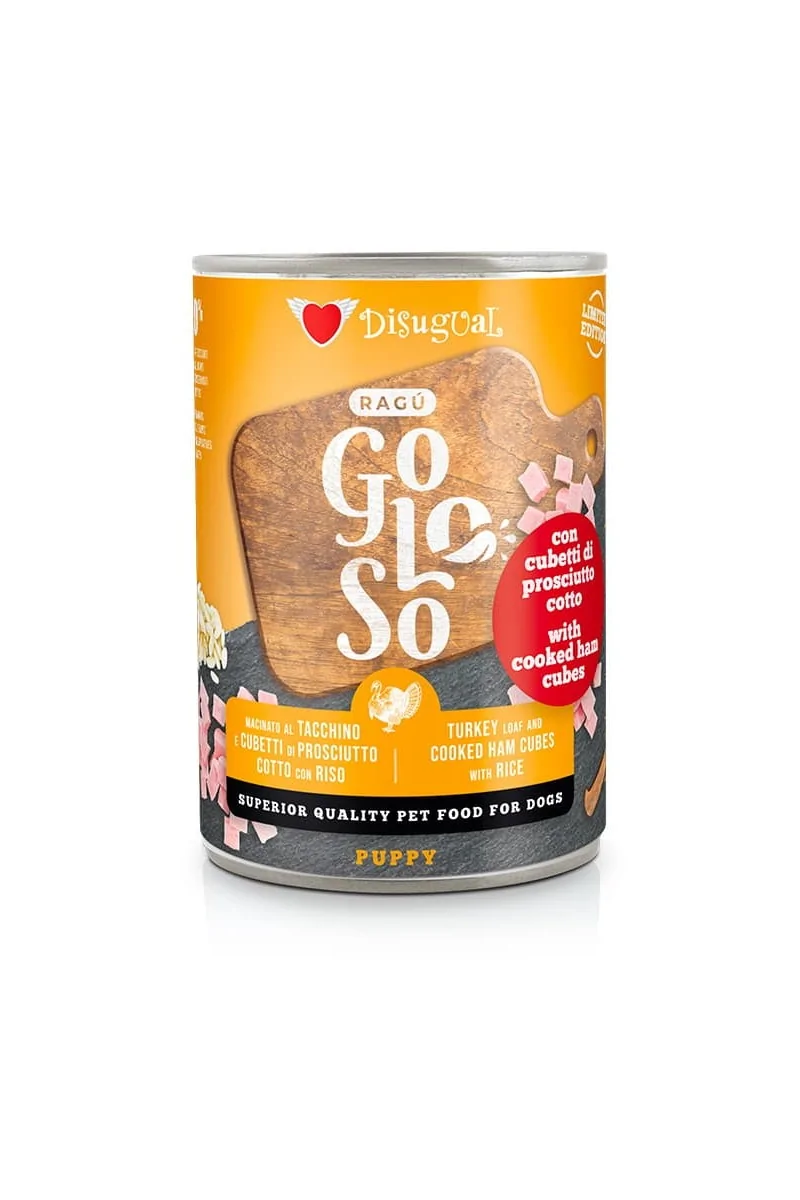 Comida Húmeda Perro Puppy Goloso Ragú Puppy Jamón de Pavo y Arroz 400gr