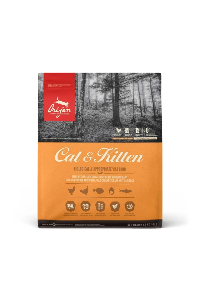 Comida Seca Gato Puppy Orijen Cat & Kitten 1,8kg