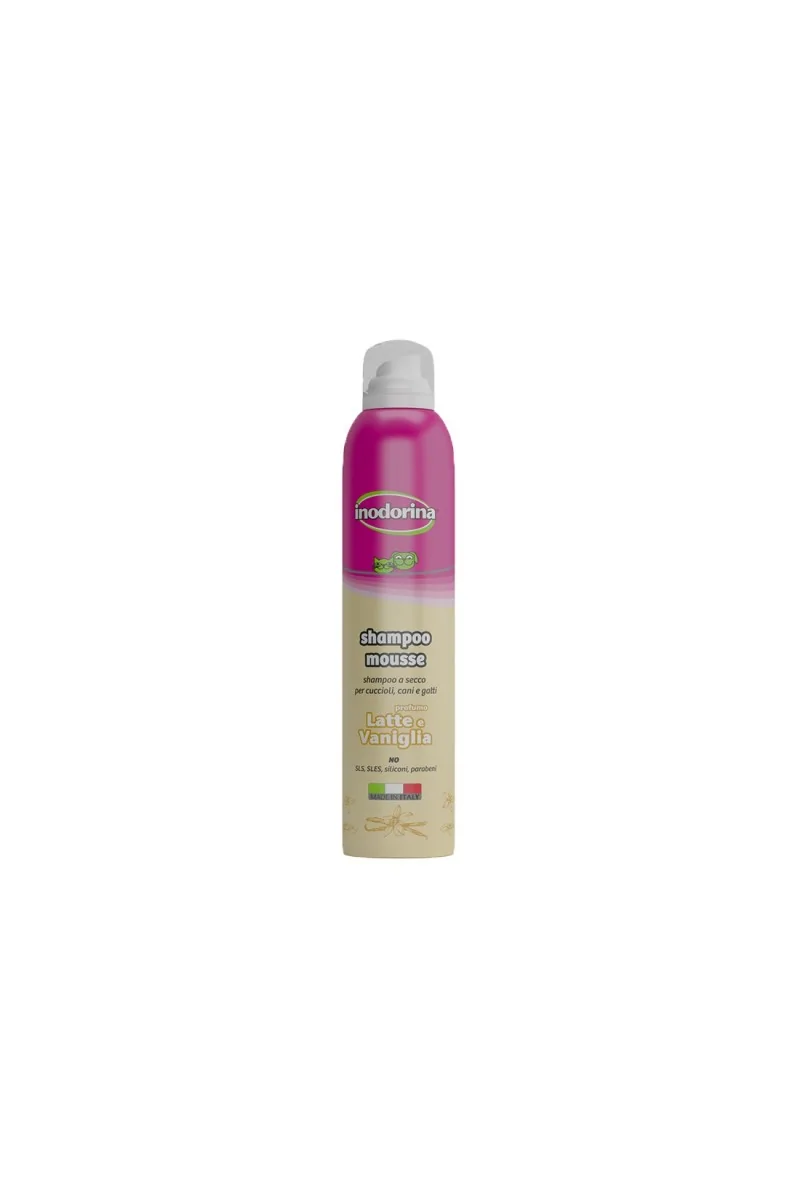 Champu Perro  Inodorina Shampoo Mousse- Leche y Vainilla 300ml