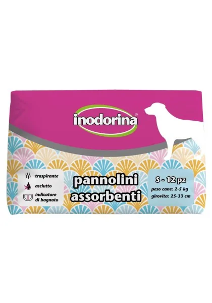 Pañales Perro  Inodorina Pañales S 2-5kg / 25-33cm 12uds