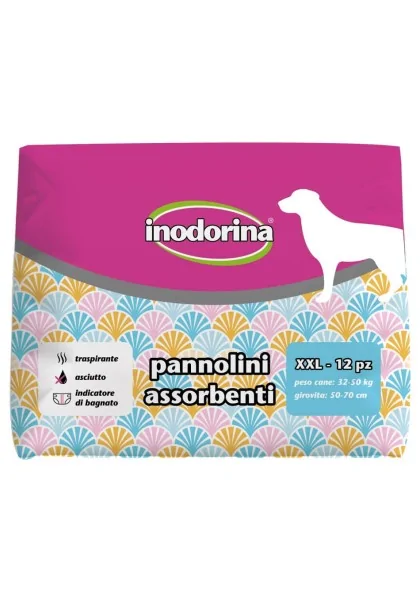 Pañales Perro  Inodorina Pañales XXL 32-50kg / 50-70cm 12uds