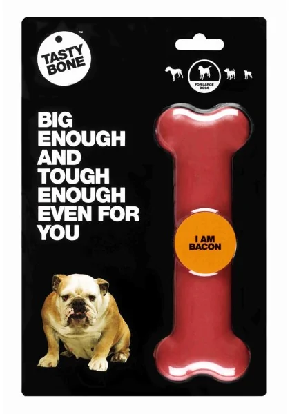 Juguetes Antiestres Perro  Tasty Bone Bacon Large