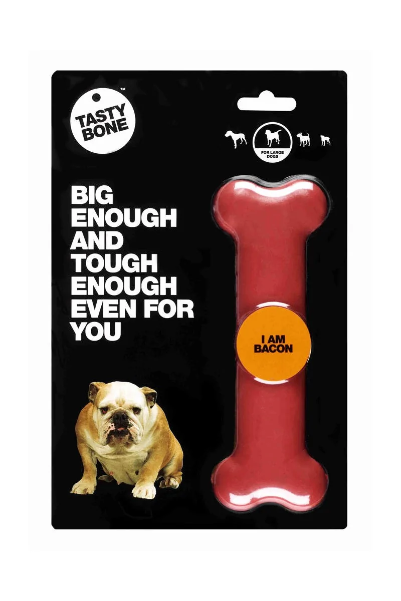 Juguetes Antiestres Perro  Tasty Bone Bacon Large