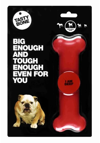 Juguetes Antiestres Perro  Tasty Bone Ternera Large