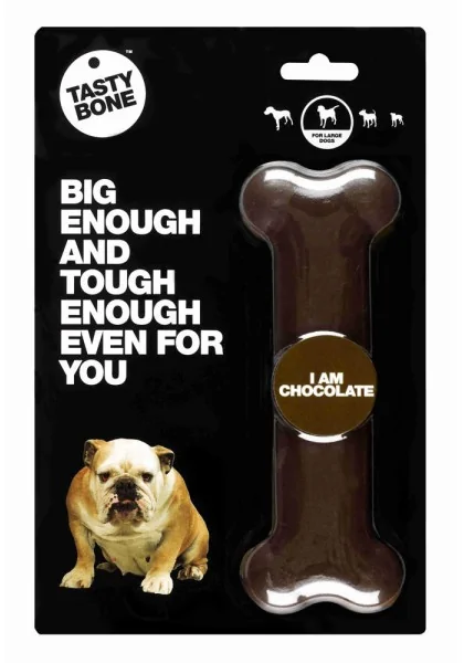 Juguetes Antiestres Perro  Tasty Bone Chocolate Large