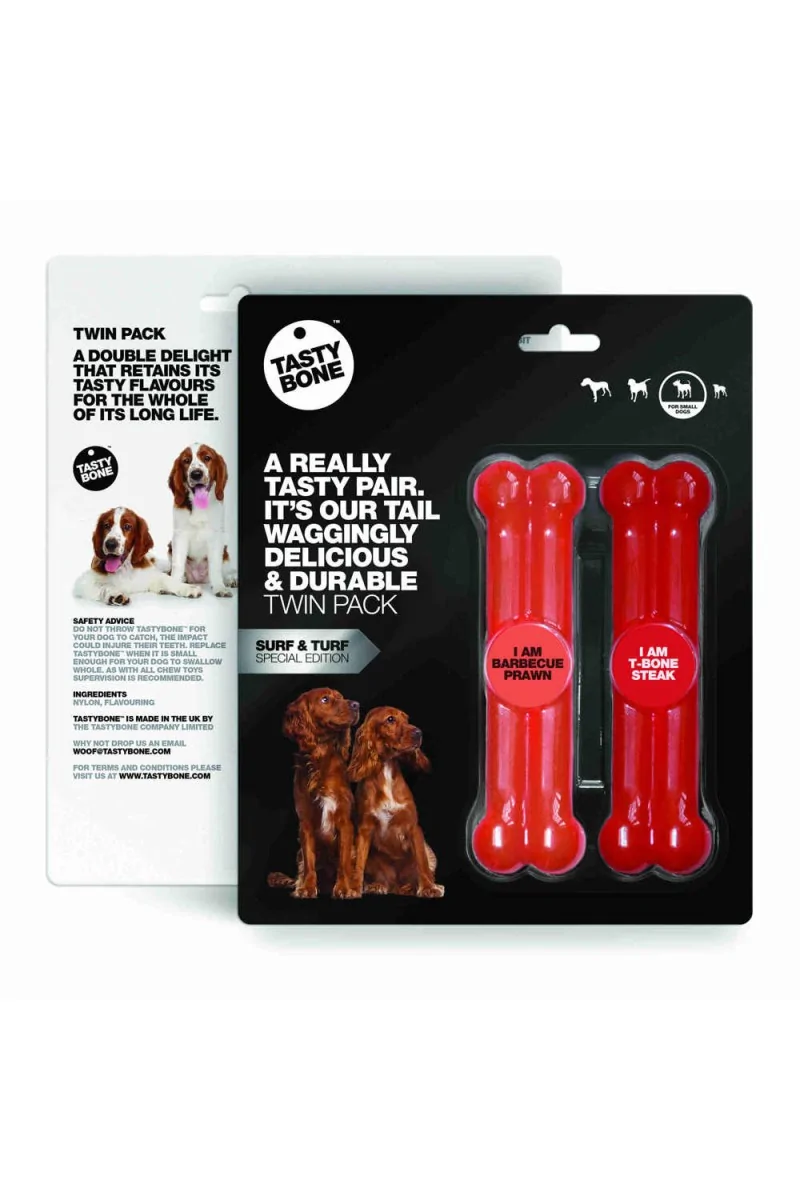 Suplemento Premio Perro  Tasty Twin Pack Gamba BBQ+ Steak Small