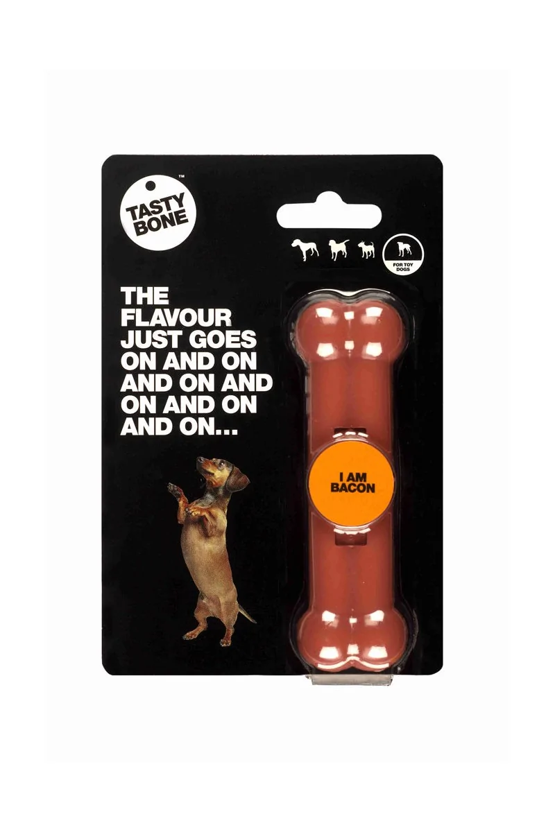 Juguetes Antiestres Perro  Tasty Toy/Puppy Bone Bacon