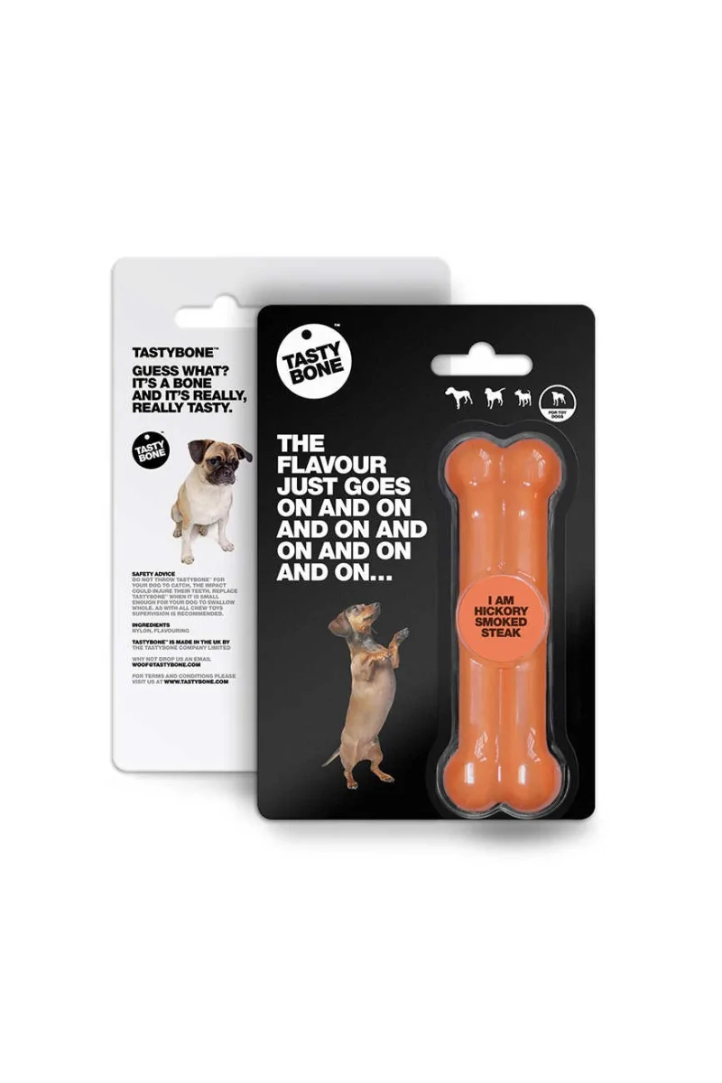 Juguetes Antiestres Perro  Tasty Toy/Puppy Bone Filete Ahumado - Nueces