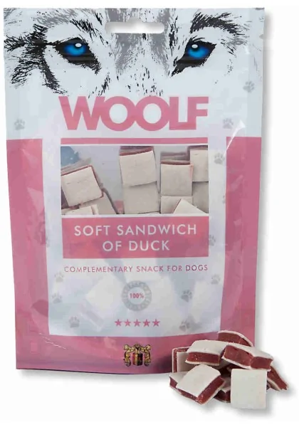 Suplemento Premio Perro  Woolf Soft Sandwich of Duck 100gr