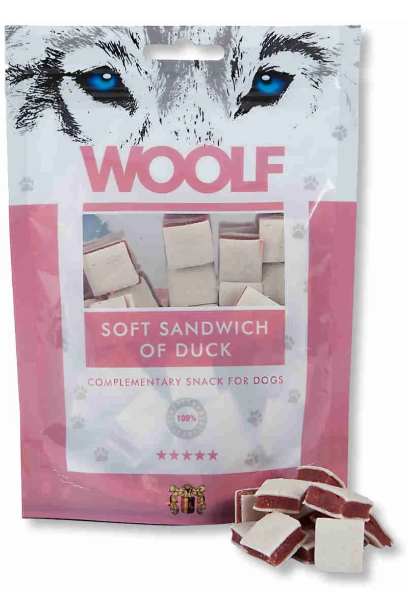 Suplemento Premio Perro  Woolf Soft Sandwich of Duck 100gr