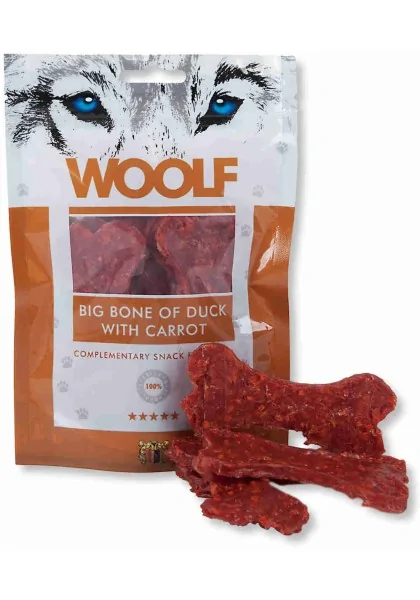 Suplemento Premio Perro  Woolf Big Bone of Duck With Carrot 100gr