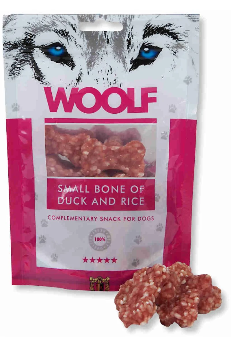 Suplemento Premio Perro  Woolf Small Bone of Duck and Rice 100gr