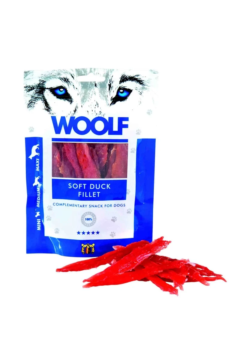 Suplemento Premio Perro  Woolf Soft Duck Jerky Fillet 100Gr