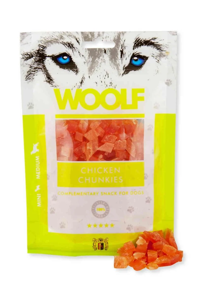 Suplemento Premio Perro  Woolf Chicken Chunkies 100Gr