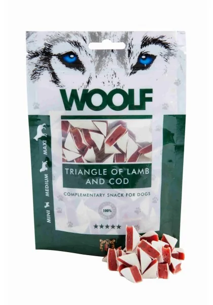 Suplemento Premio Perro  Woolf Lamb and Cod Triangle 100gr