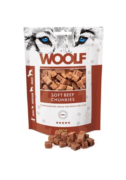 Suplemento Premio Perro  Woolf Dog/Cat Beef Chunkies 100gr