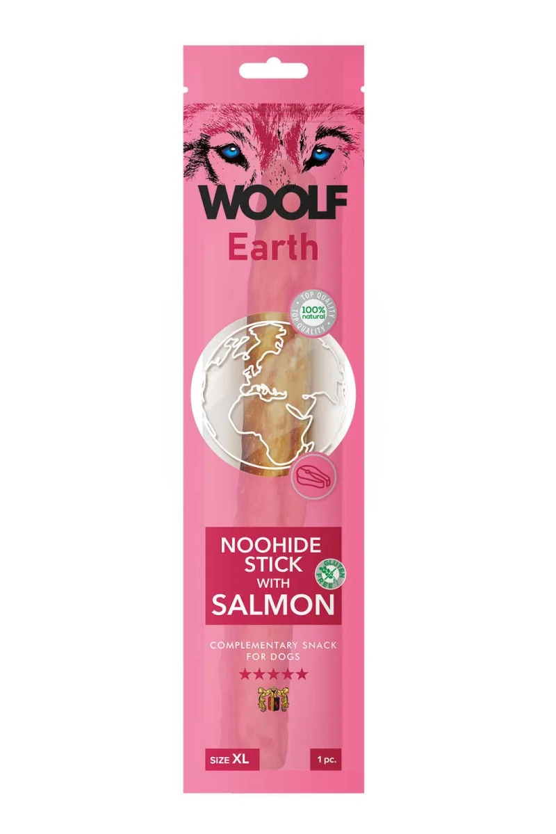 Suplemento Premio Perro  Woolf Earth Stick Salmon XL 85gr