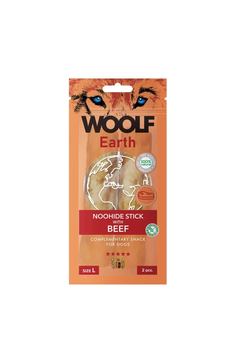 Suplemento Premio Perro  Woolf Earth Sticks Ternera L 85gr