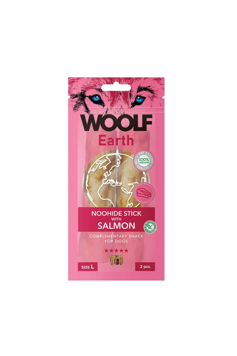 Suplemento Premio Perro  Woolf Earth Sticks Salmon L 85gr