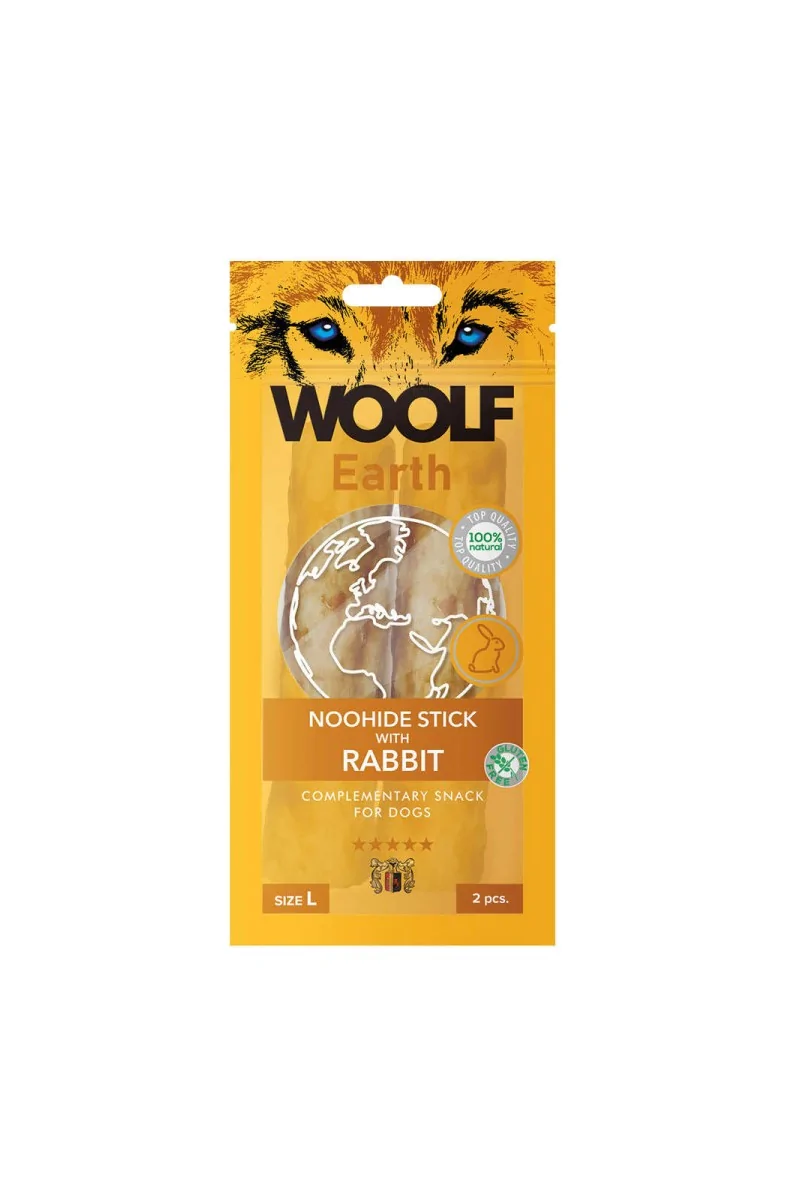 Suplemento Premio Perro  Woolf Earth Sticks Conejo L 85gr