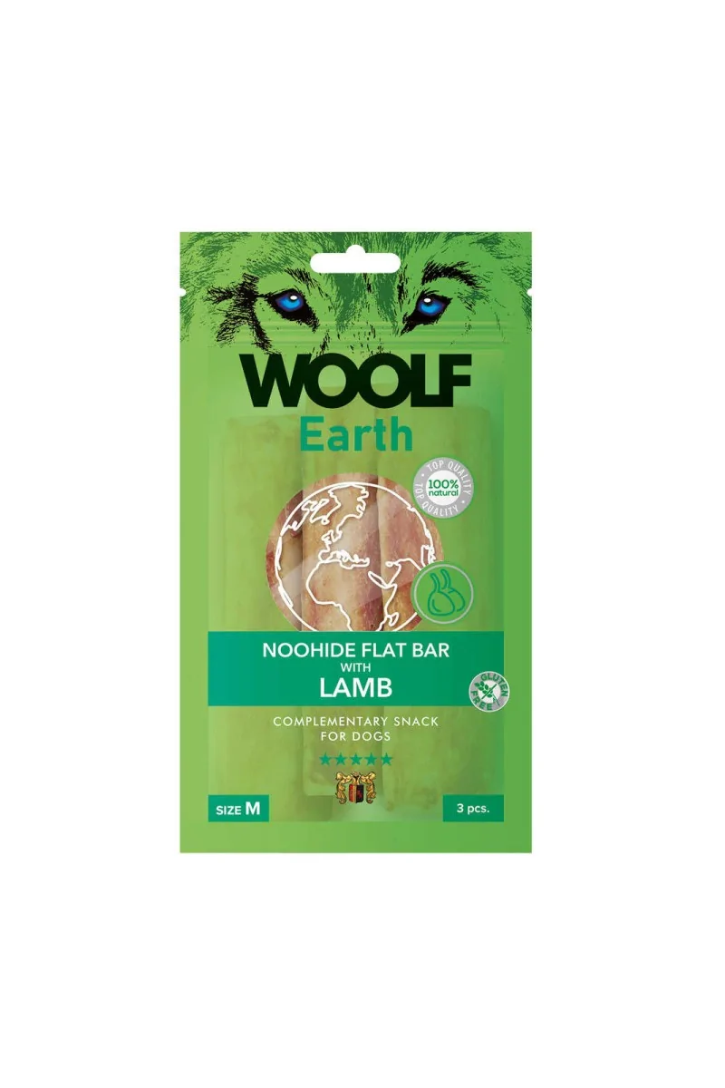 Suplemento Premio Perro  Woolf Earth Flat Bar Lamb M 90gr