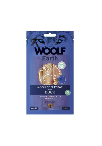 Suplemento Premio Perro  Woolf Earth Flat Bar Pato  M 90gr