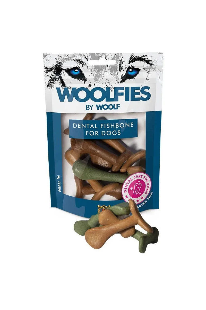 Suplemento Dental Perro  Woolfies Fishbone S 11pz 200gr