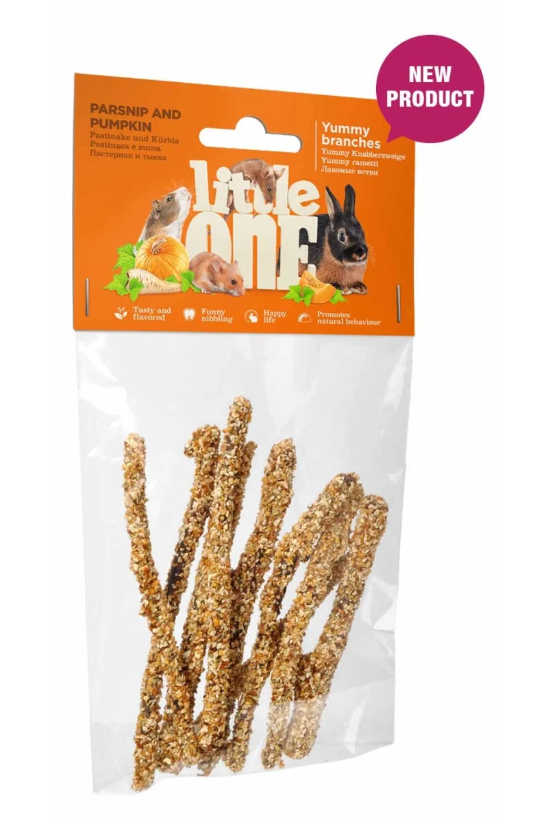 Snack Premio Roedor Little One Snack Ramas con Chirivia y Calabaza 35g