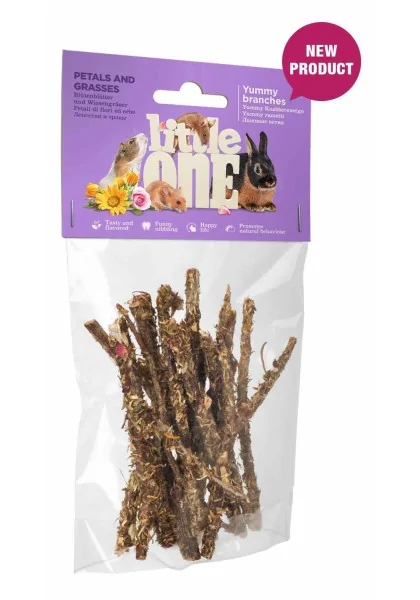 Snack Premio Roedor Little One Snack Ramas con Petalos y Pasto 35g