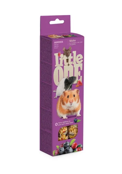 Snack Premio Roedor Little One Sticks Hamsters, Ratas...con Bayas 2x60g